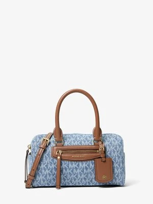 Bardzo mała denimowa torebka typu worek Jet Set do przewieszenia przez ramię z charakterystycznym logo MICHAEL Michael Kors