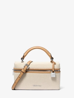Bardzo mała płócienna torebka do przewieszenia przez ramię Jana z mieszanki bawełny Michael Kors ORZECHOWY (Brązowy)