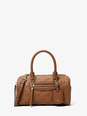 Bardzo mała skórzana podróżna torba Jet Set typu worek do przewieszenia przez ramię z wytłoczonym logo MICHAEL Michael Kors