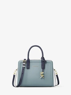 Bardzo mała skórzana torebka przez ramię Laila z blokami kolorów MICHAEL Michael Kors