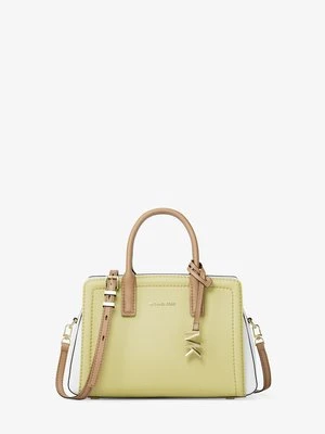 Bardzo mała skórzana torebka przez ramię Laila z blokami kolorów MICHAEL Michael Kors