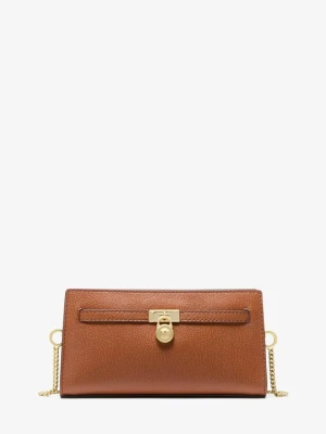 Bardzo mała torebka do przewieszenia przez ramię Hamilton Moderne z charakterystycznym logo i odpinanym paskiem Michael Kors BRĄZOWY (Brązowy)