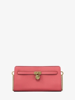 Bardzo mała torebka do przewieszenia przez ramię Hamilton Moderne z charakterystycznym logo i odpinanym paskiem Michael Kors JASNOJAGODOWY SORBET (Różowy)