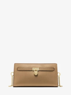 Bardzo mała torebka do przewieszenia przez ramię Hamilton Moderne z charakterystycznym logo i odpinanym paskiem Michael Kors ŁUPINA (Naturalny)