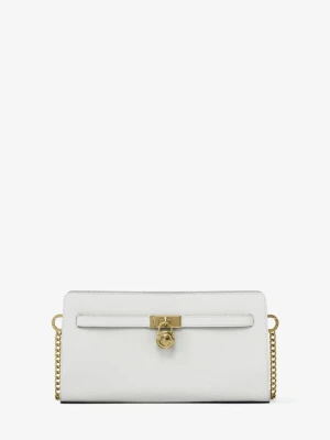 Bardzo mała torebka do przewieszenia przez ramię Hamilton Moderne z charakterystycznym logo i odpinanym paskiem Michael Kors SKORUPKA JAJKA (Naturalny)
