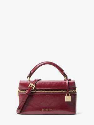 Bardzo mała torebka do przewieszenia przez ramię Jana z lakierowanej skóry Michael Kors CIEMNOCZERWONY (Czerwony)