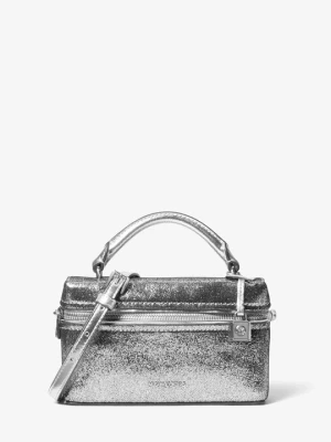 Bardzo mała torebka do przewieszenia przez ramię Jana ze skóry metalicznej Michael Kors SREBRNY (Srebrny)