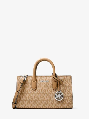 Bardzo mała torebka Scarlett do przewieszenia przez ramię z charakterystycznym logo Michael Kors ORZECHOWY (Brązowy)