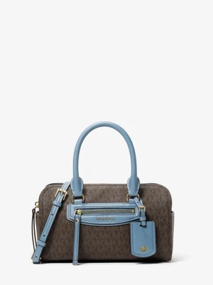 Bardzo mała torebka typu worek Jet Set do przewieszenia przez ramię z charakterystycznym logo Michael Kors CHAMBRAY (Niebieski)