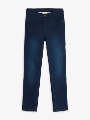 Bardzo obcisłe jeansy, mid waist BonPrix niebieski