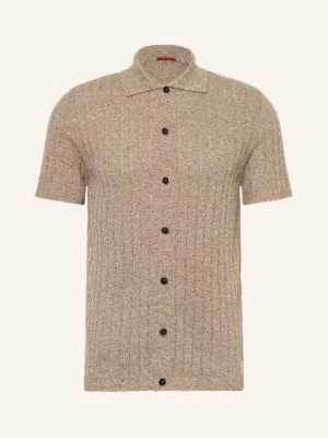 Barena Venezia Koszula Kurzam Elo Extra Slim Fit Z Lnem beige