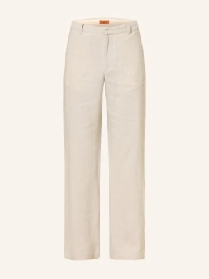 Barena Venezia Spodnie Garniturowe Delfo Regular Fit Z Lnem weiss