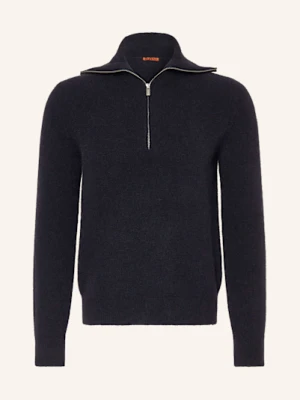 Barena Venezia Sweter Typu Troyer Z Dodatkiem Alpaki blau