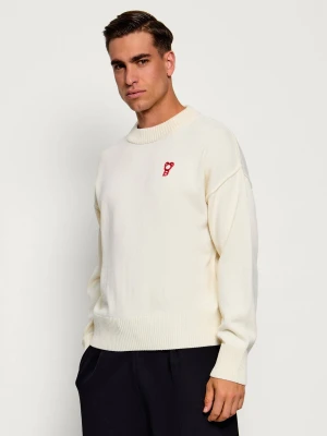 Baron Filou Sweter | Regular Fit | z dodatkiem wełny ecru