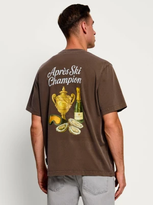 Baron Filou T-shirt Après Ski Champion | Oversize fit brązowy