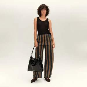 BARREL - Spodnie denim klamra paski jasnobrązowe BIMBA Y LOLA LIGHT BROWN