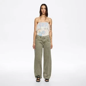 BARREL - Spodnie denim zielone efekt sprania BIMBA Y LOLA