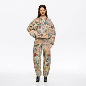 BARREL - Spodnie jeansowe Flower Patchwork BIMBA Y LOLA