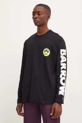 Barrow longsleeve bawełniany kolor czarny z nadrukiem F4BWUATH148