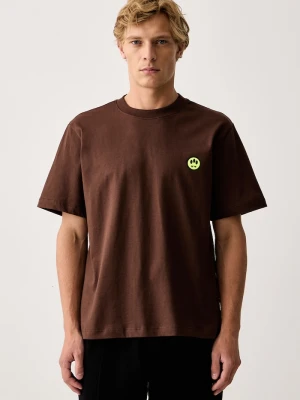 Barrow T-shirt bawełniany brązowy
