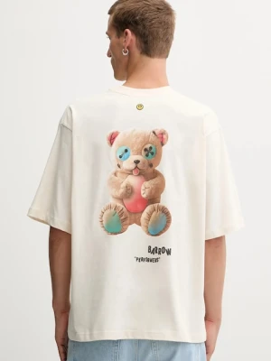 Barrow t-shirt bawełniany kolor beżowy wzorzysty F5BWUATH049