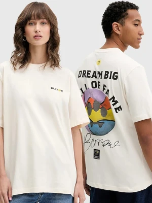 Barrow t-shirt bawełniany kolor beżowy wzorzysty F5BWUATH127