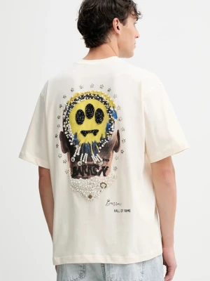 Barrow t-shirt bawełniany kolor beżowy z nadrukiem F5BWUATH124
