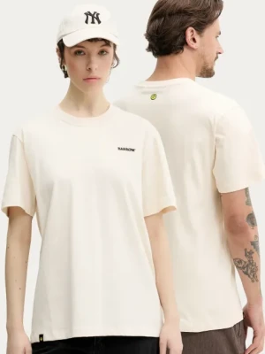 Barrow t-shirt bawełniany kolor beżowy z nadrukiem S5BWUATH084