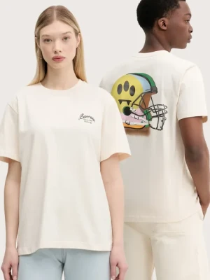 Barrow t-shirt bawełniany kolor beżowy z nadrukiem S5BWUATH145