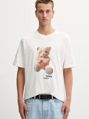 Barrow t-shirt bawełniany kolor biały wzorzysty F5BWUATH118