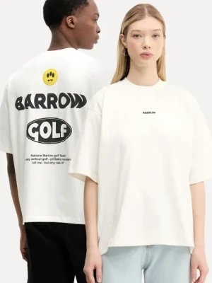 Barrow t-shirt bawełniany kolor biały z nadrukiem S5BWUATH010