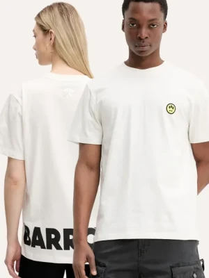 Barrow t-shirt bawełniany kolor biały z nadrukiem S5BWUATH087