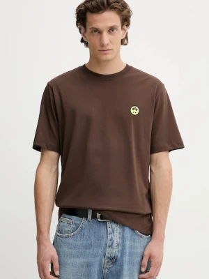 Barrow t-shirt bawełniany kolor brązowy z nadrukiem F5BWUATH059
