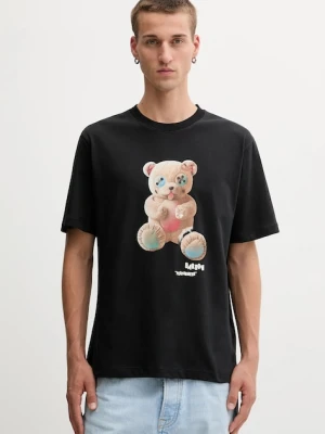 Barrow t-shirt bawełniany kolor czarny wzorzysty F5BWUATH118