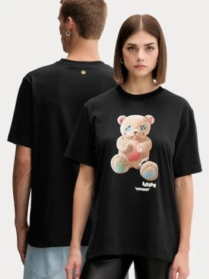 Barrow t-shirt bawełniany kolor czarny wzorzysty F5BWUATH118