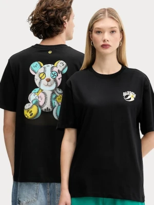 Barrow t-shirt bawełniany kolor czarny z nadrukiem F5BWUATH053