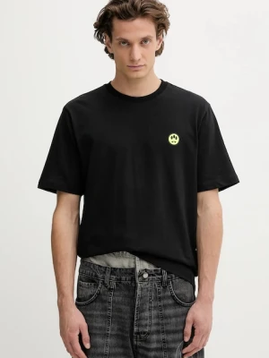 Barrow t-shirt bawełniany kolor czarny z nadrukiem F5BWUATH059