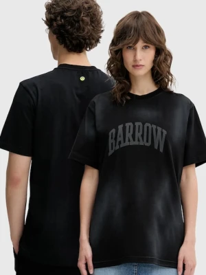 Barrow t-shirt bawełniany kolor czarny z nadrukiem S5BWUATH045