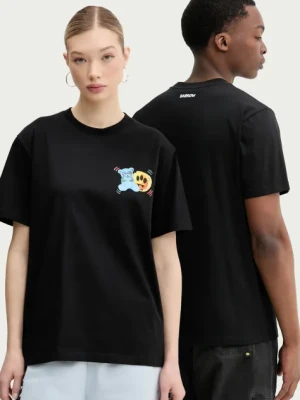 Barrow t-shirt bawełniany kolor czarny z nadrukiem S5BWUATH058
