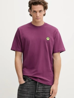 Barrow t-shirt bawełniany kolor fioletowy z nadrukiem F5BWUATH059