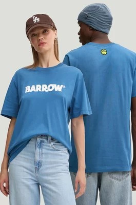 Barrow t-shirt bawełniany kolor niebieski z nadrukiem F4BWUATH144