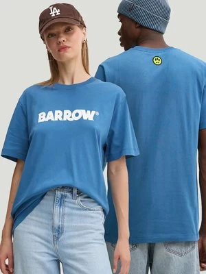 Barrow t-shirt bawełniany kolor niebieski z nadrukiem F4BWUATH144