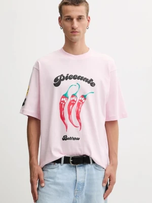 Barrow t-shirt bawełniany kolor różowy wzorzysty F5BWUATH079