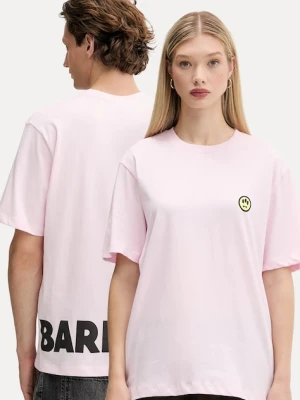 Barrow t-shirt bawełniany kolor różowy z nadrukiem F5BWUATH059