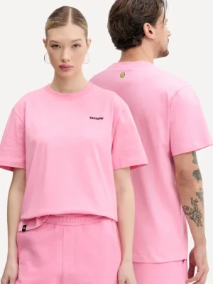 Barrow t-shirt bawełniany kolor różowy z nadrukiem S5BWUATH084