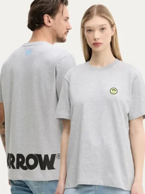 Barrow t-shirt bawełniany kolor szary z nadrukiem S5BWUATH087