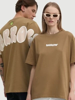 Barrow t-shirt bawełniany kolor zielony wzorzysty F4BWUATH142