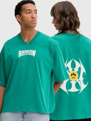 Barrow t-shirt bawełniany kolor zielony wzorzysty F5BWUATH044