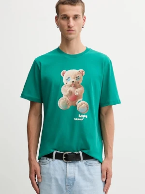 Barrow t-shirt bawełniany kolor zielony wzorzysty F5BWUATH118