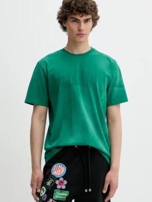 Barrow t-shirt bawełniany kolor zielony z nadrukiem S5BWUATH045